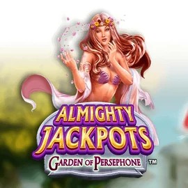 Almighty Jackpots: Garden of Persephone slot logo by Novomatic at AlaWin Casino