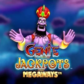 Genie Jackpots Megaways slot logo by Blueprint Gaming at AlaWin Casino